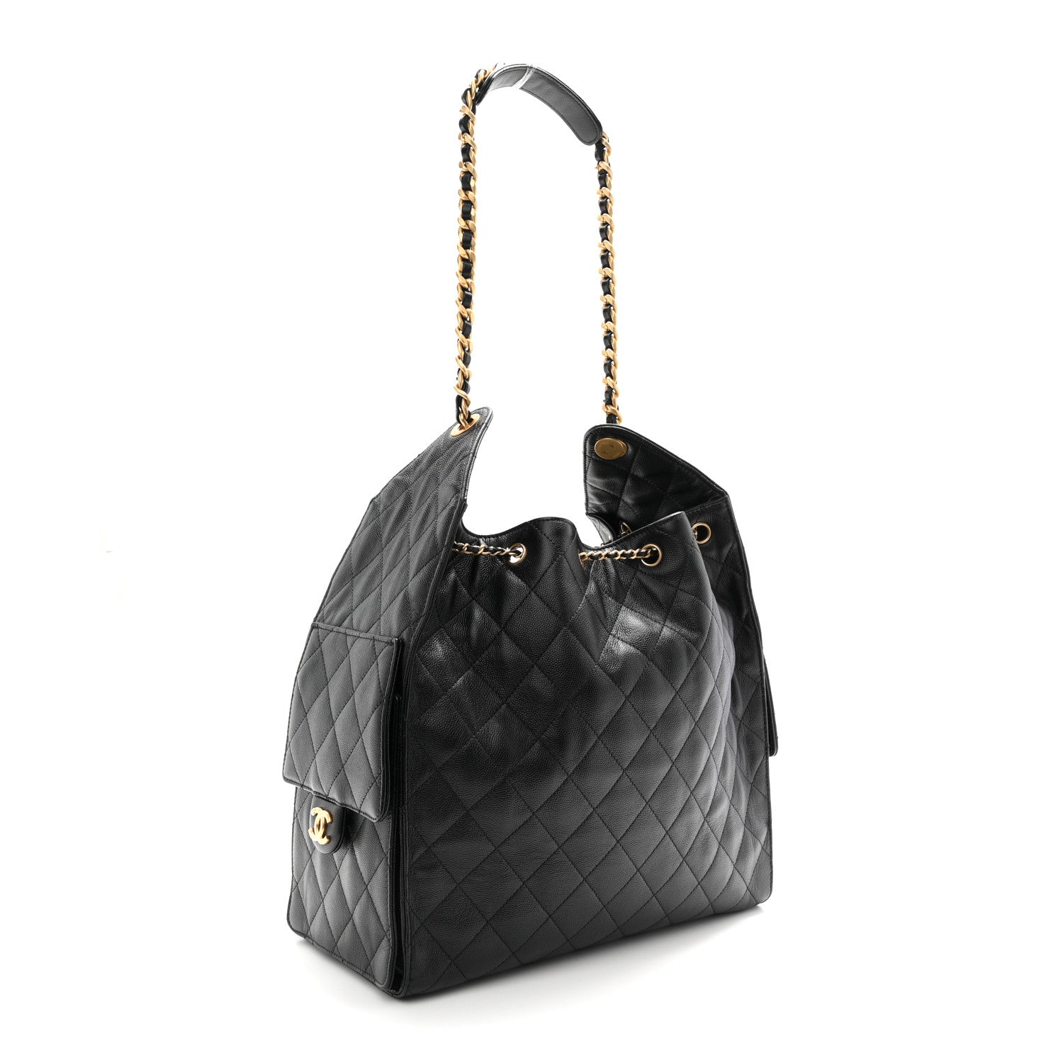Chanel Caviar Quilted Medium Chanel 25 Handbag Black 4 of 12