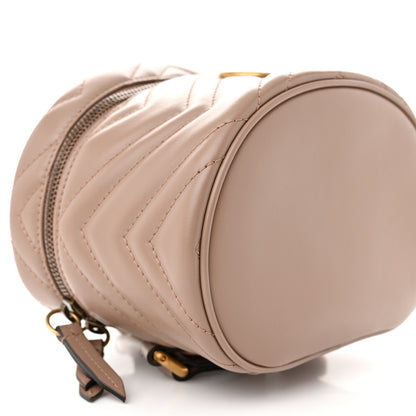 Gucci Calfskin Matelasse Mini GG Marmont Round Backpack Porcelain Rose 9 of 10