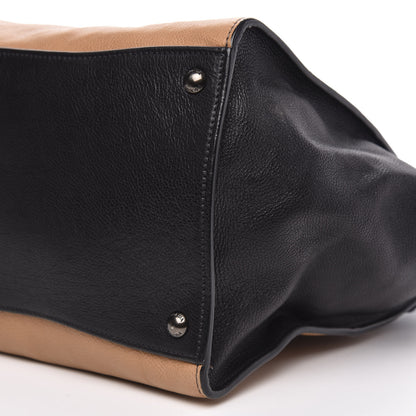 Prada Glace Calf Large Twin Pocket Tote Naturale Black 10 of 11
