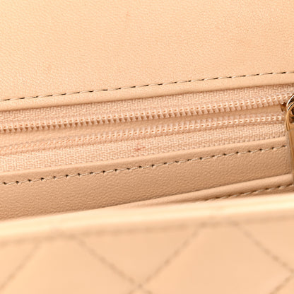 Chanel Lambskin Quilted Mini Rectangular Flap Beige 16 of 17