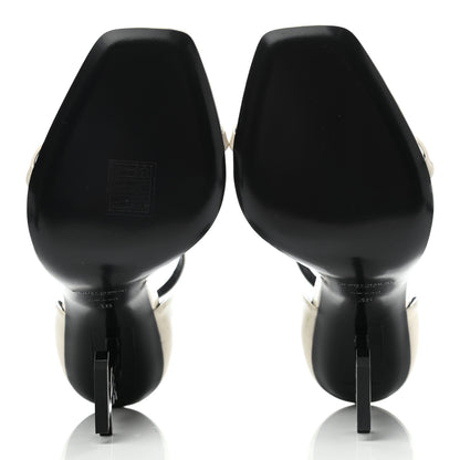 Saint Laurent Patent Calfskin 110 Opyum Sandals 38 Neutro 5 of 11