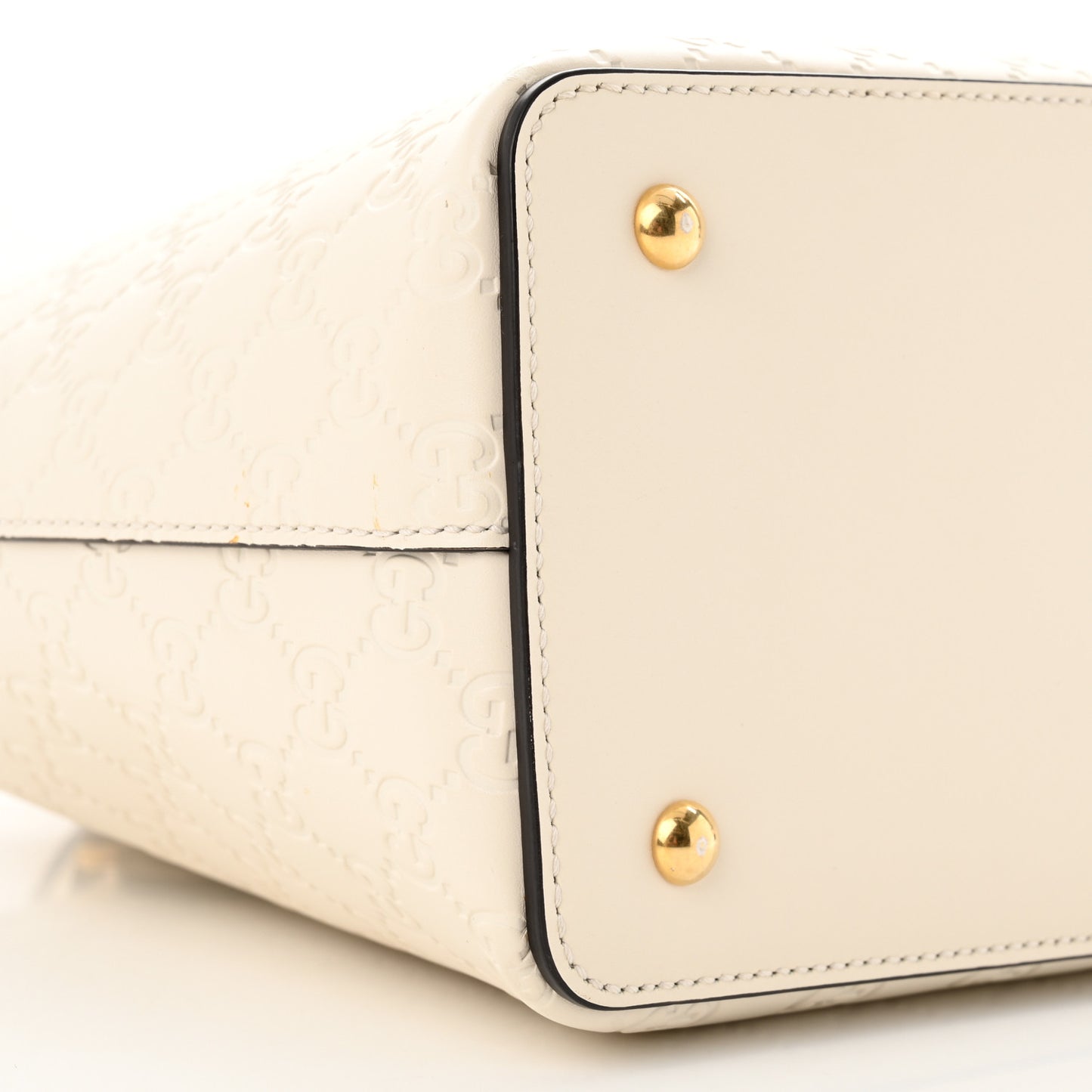 Guccissima Linea A Foldover Tote Off White