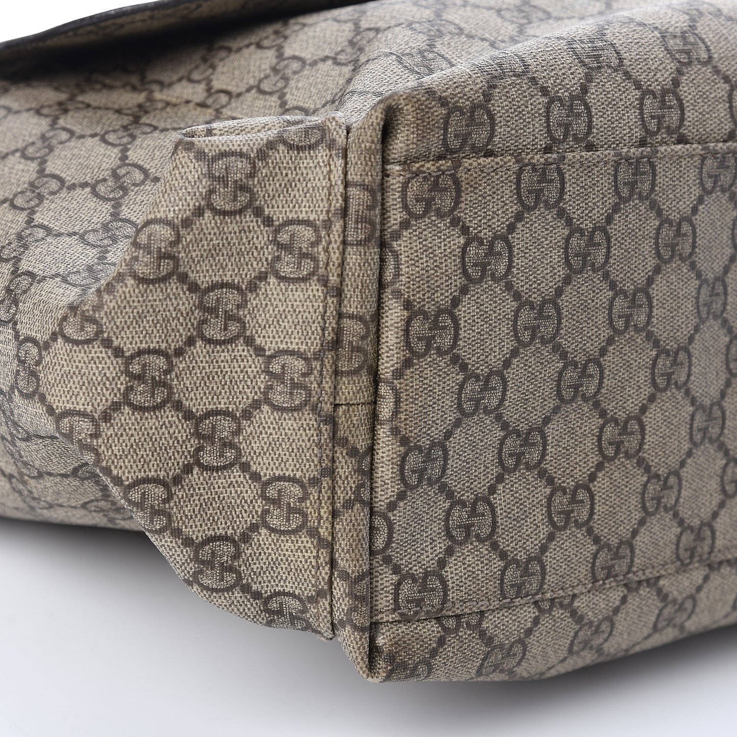 GG Plus Monogram Messenger Diaper Bag Dark Brown