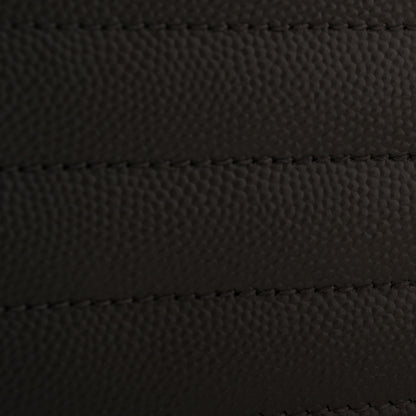 Saint Laurent Grain De Poudre Matelasse Chevron Monogram Chain Wallet Fog 14 of 14