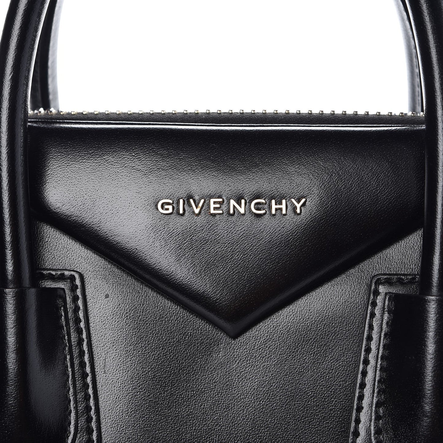 Shiny Lord Calfskin Medium Antigona Black
