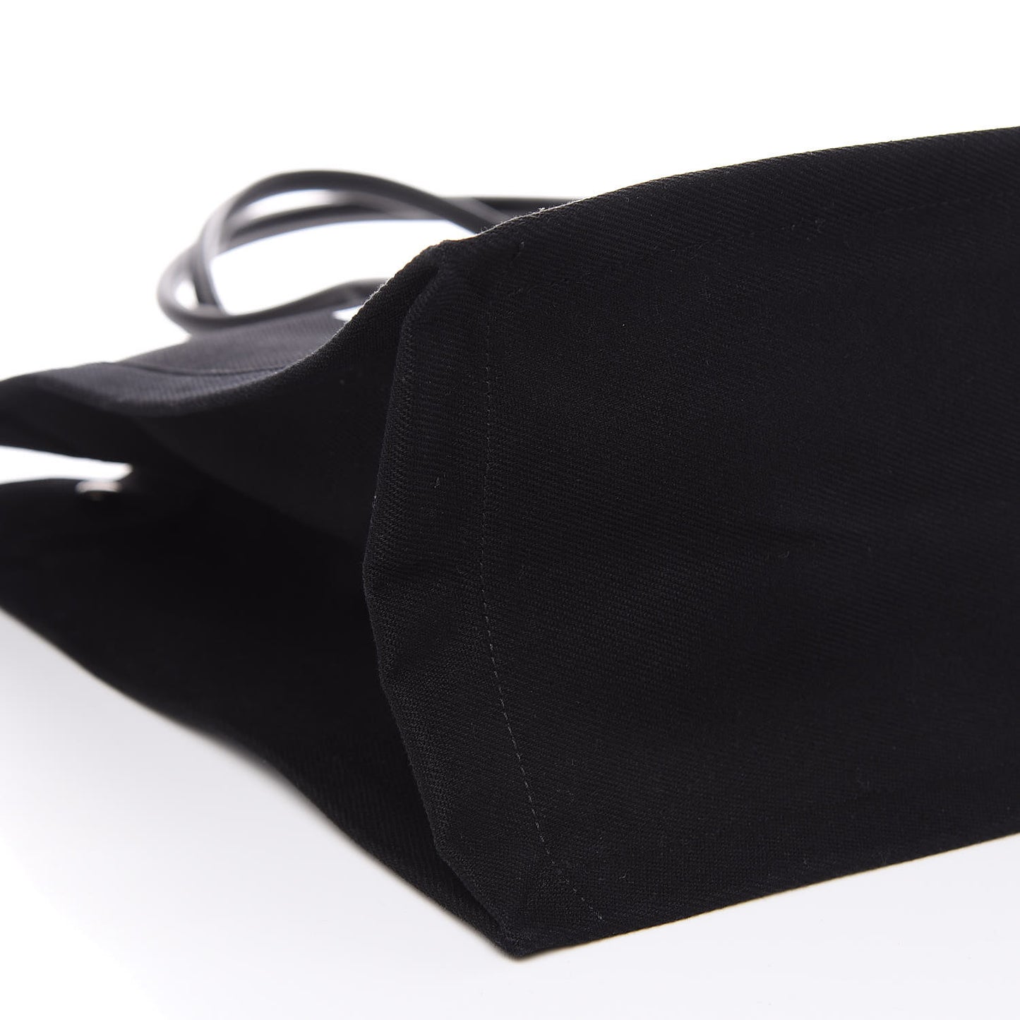 Linen Calfskin Rive Gauche Tote Black