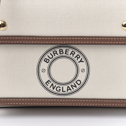 Burberry Canvas Smooth Calfskin Two Tone Mini Pocket Bag Tan 9 of 9