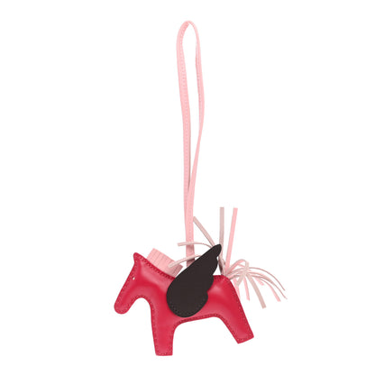 Hermes Milo Lambskin Grigri Rodeo Pegase Horse Bag Charm PM Framboise Rose Sakura Rouge Sellier 1 of 5
