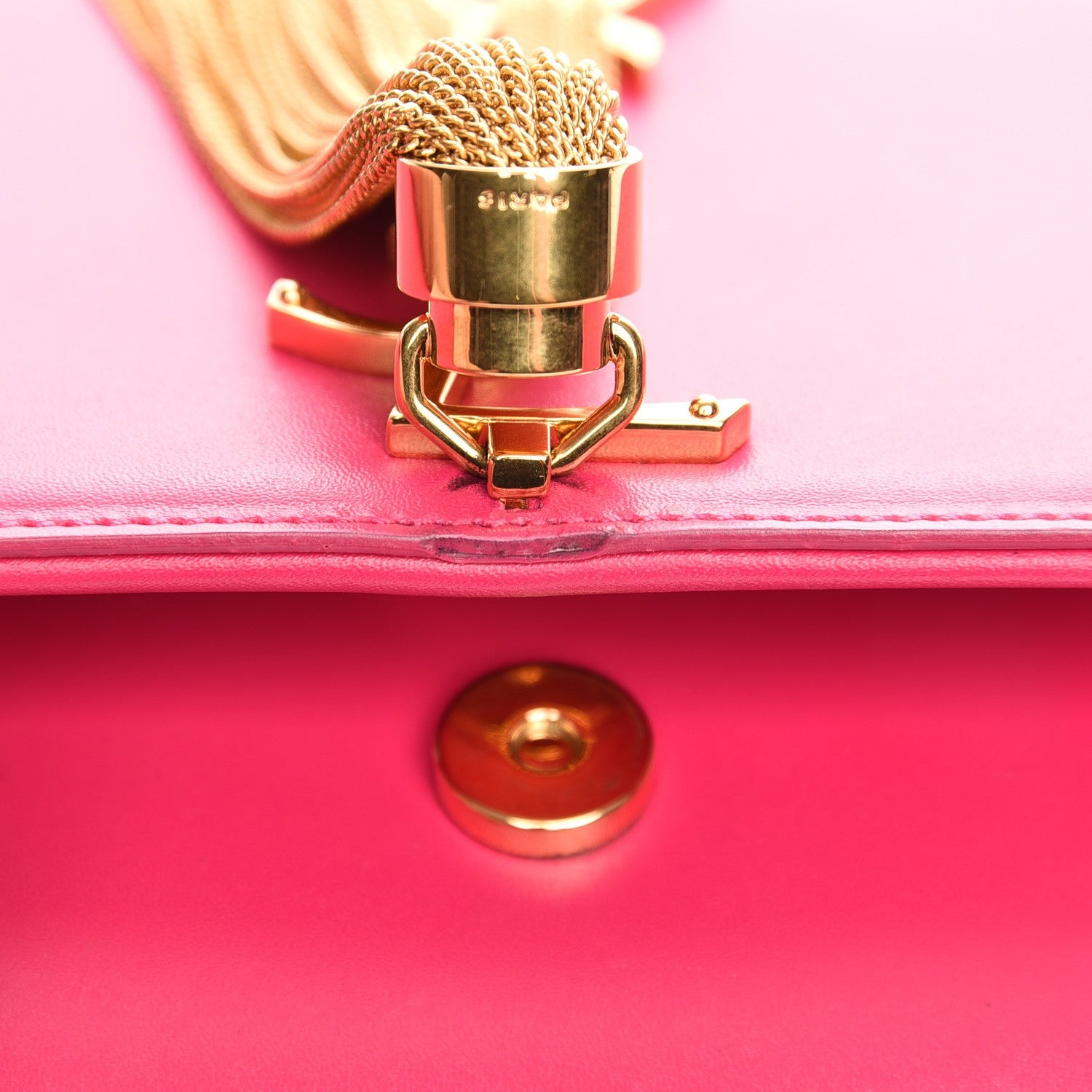 Saint Laurent SAINT LAURENT Calfskin Small Classic Monogram Kate Tassel Satchel Fuchsia 7 of 7