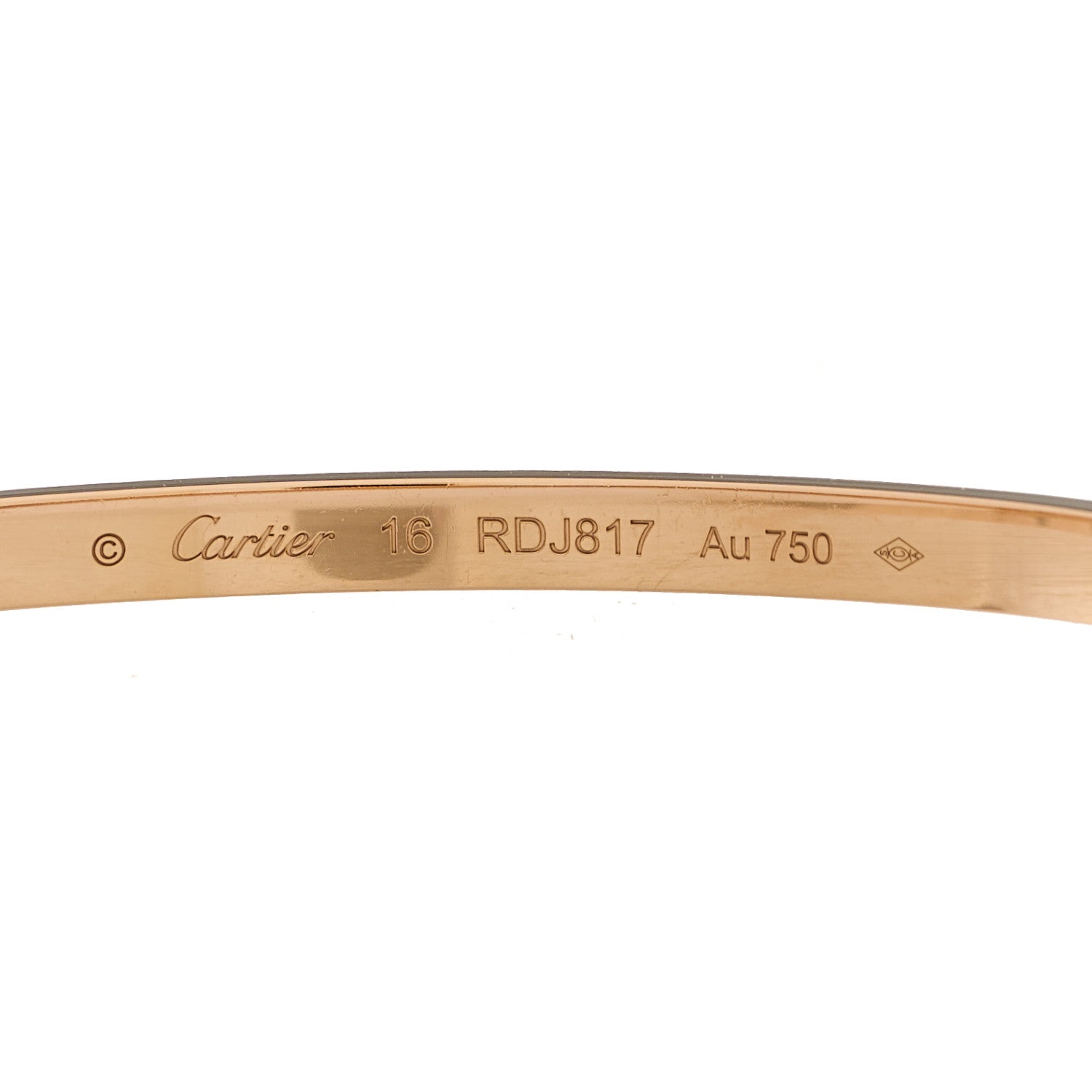 Cartier 18K Pink Gold 6 Diamond Small LOVE Bracelet 16 4 of 7