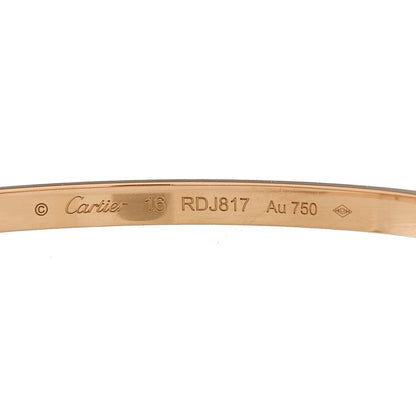 Cartier 18K Pink Gold 6 Diamond Small LOVE Bracelet 16 4 of 7