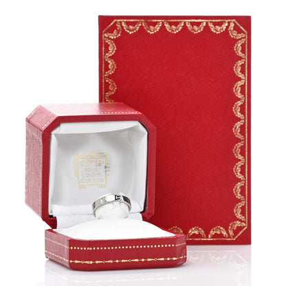 Cartier 18K White Gold 3.5mm LOVE Wedding Band Ring 54 6.75 5 of 5