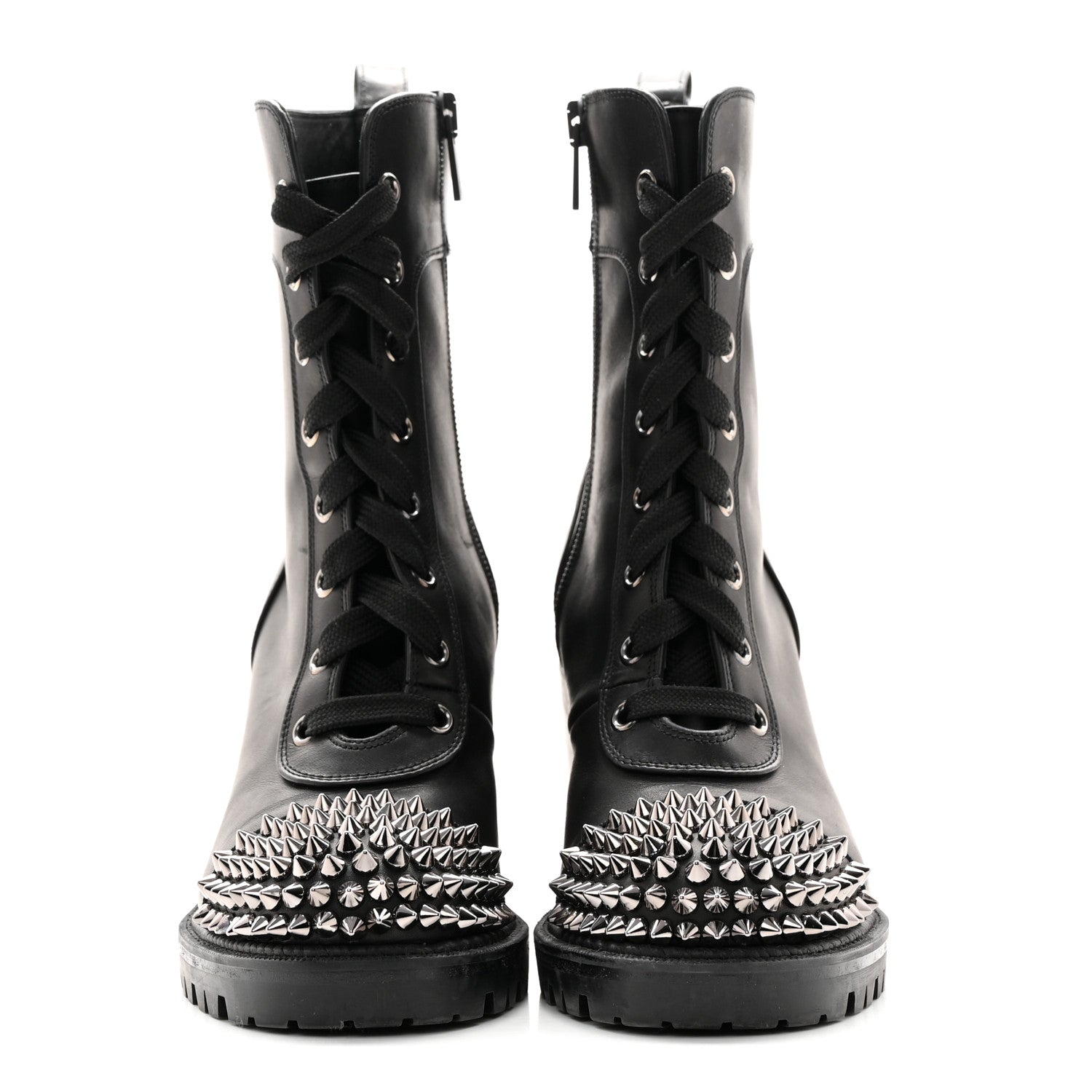 Christian Louboutin Calfskin Spikes TS Croc 70 Boots 35 Black 2 of 13