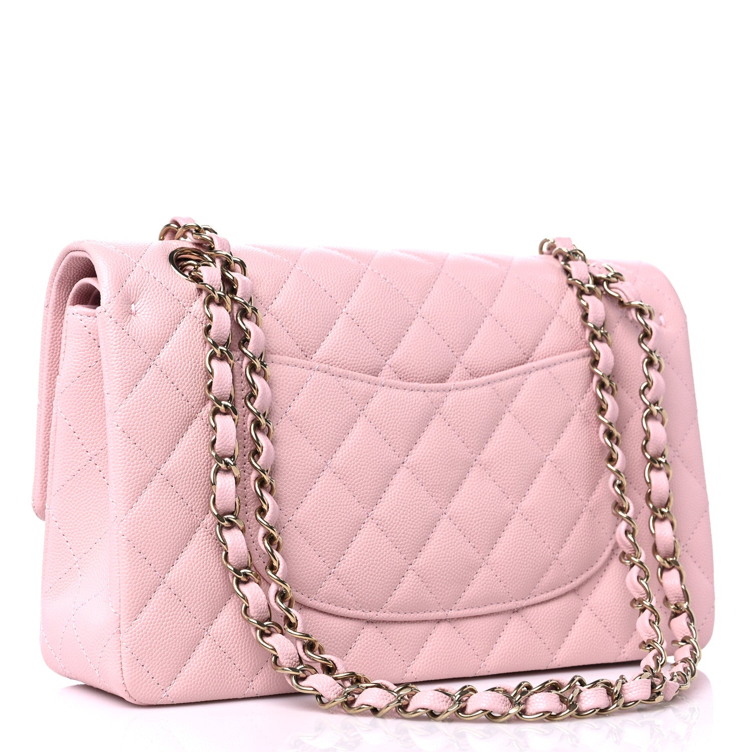 Chanel Caviar Quilted Medium Double Flap Light Pink 3 of 10