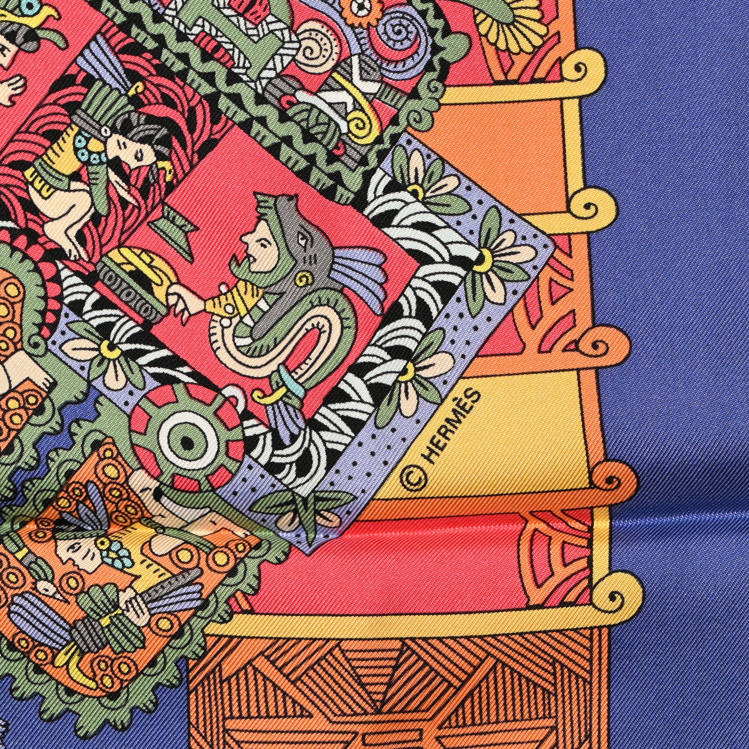 Hermes Silk Astres et Soleils Scarf 90 4 of 5