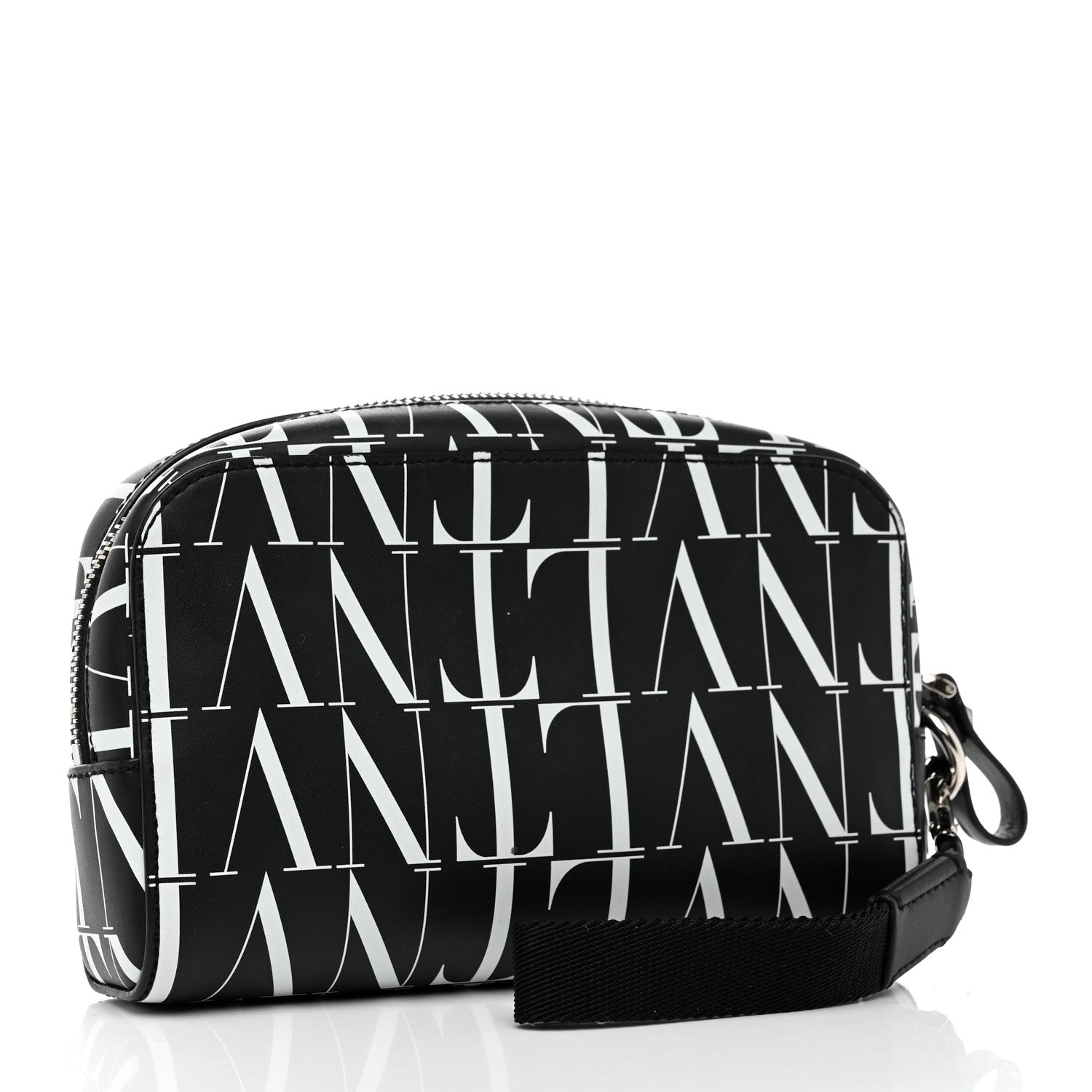 Valentino Garavani Calfskin VLTN Times Wash Bag Black White 3 of 6