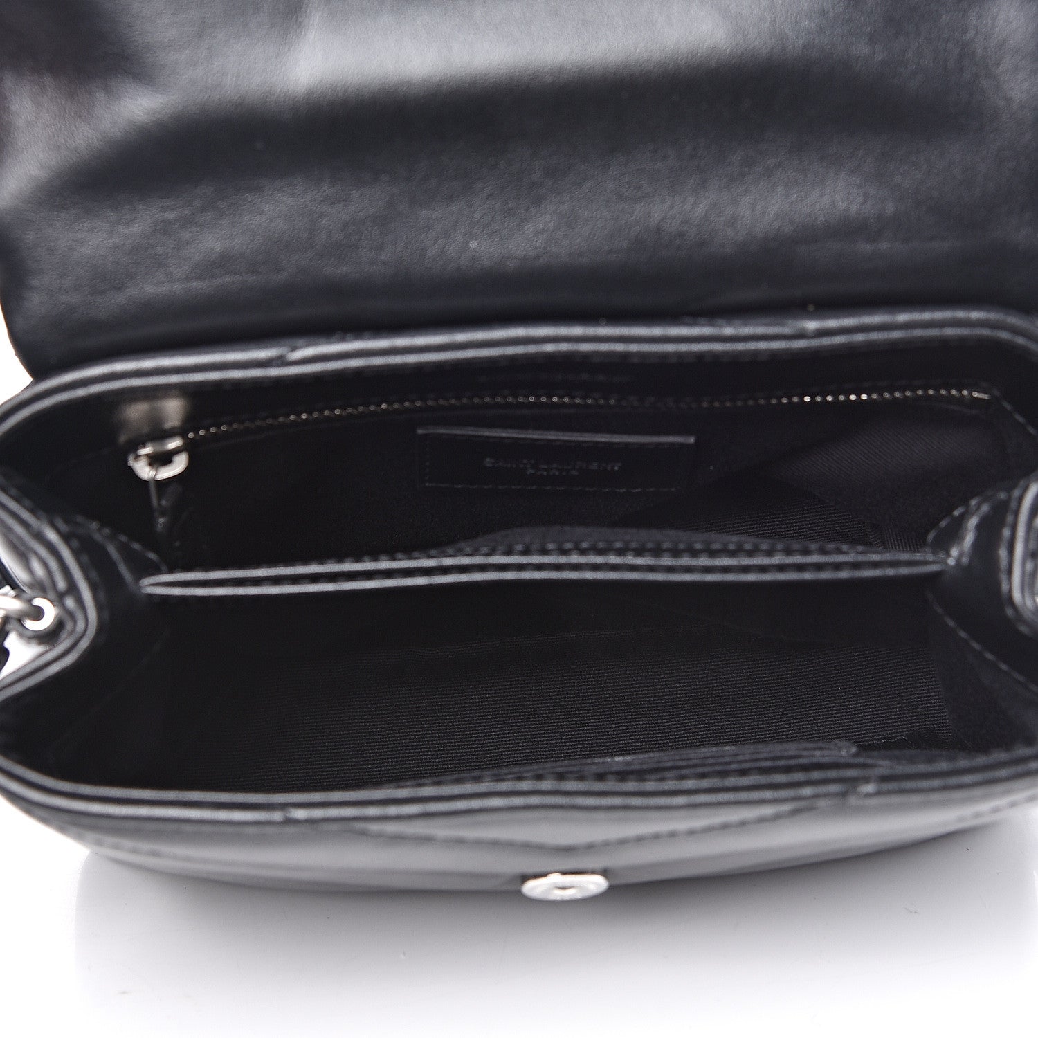 Saint Laurent Calfskin Y Quilted Monogram Toy Loulou Crossbody Bag Black 4 of 12