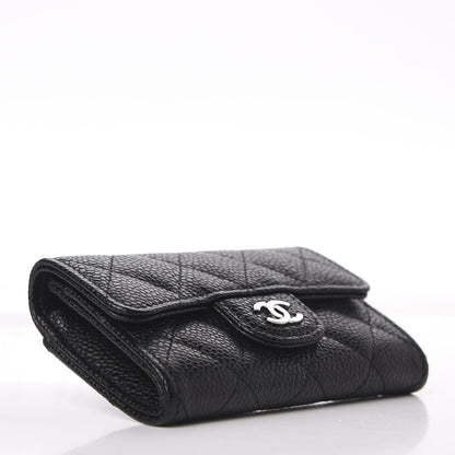 Chanel Caviar Quilted Flap Card Holder Wallet Black 4 of 9