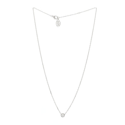 Cartier 18K White Gold Diamond LM D'Amour Pendant Necklace 2 of 5
