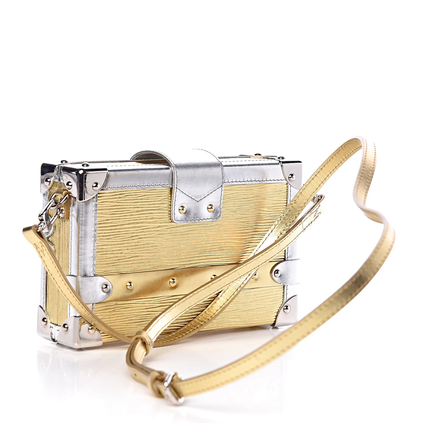 Metallic Epi Petite Malle Gold