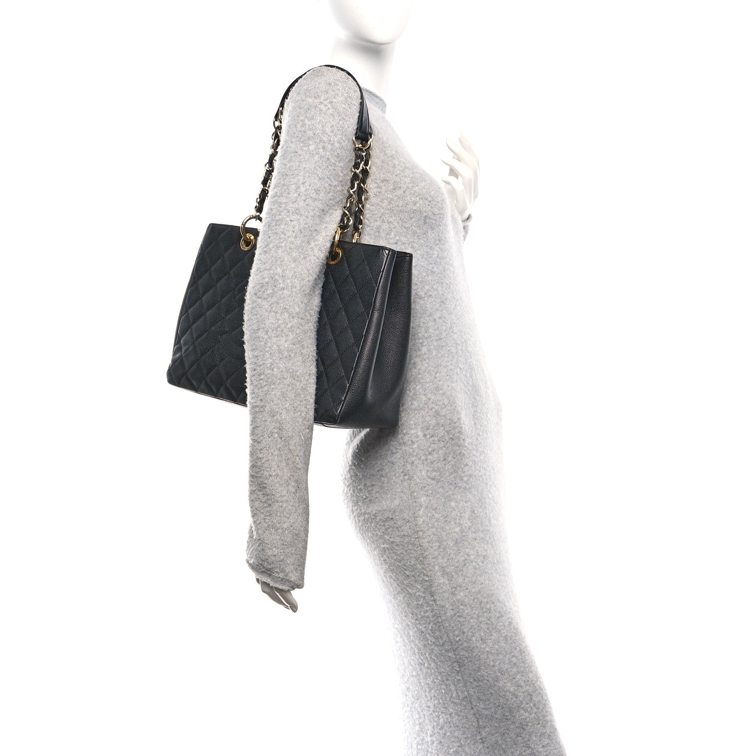 Chanel Caviar Quilted Grand Shopping Tote GST Black 2 of 10