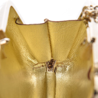 Gucci Metal Guccissima Dragonfly Minaudiere Clutch Gold 13 of 16