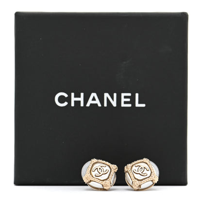 Chanel Pearl CC Round Earrings 5 of 5