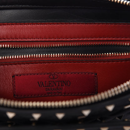 Valentino Garavani Nappa Rockstud Spike Side Slip Zip Clutch Black 6 of 8