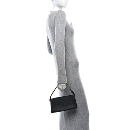 Louis Vuitton Epi Pochette Accessories 21 Black 2 of 11
