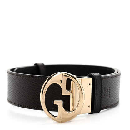 Gucci Dollar Calfskin 1973 Reversible Belt 75 30 Black Testa di Moro 1 of 7