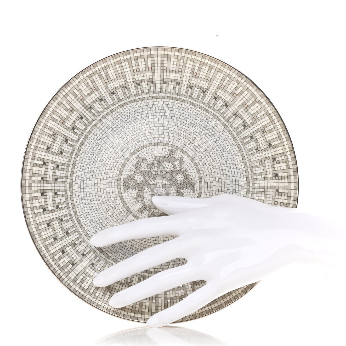 Porcelain Mosaique au 24 Platine Dessert Plate 8.3 Set of 2