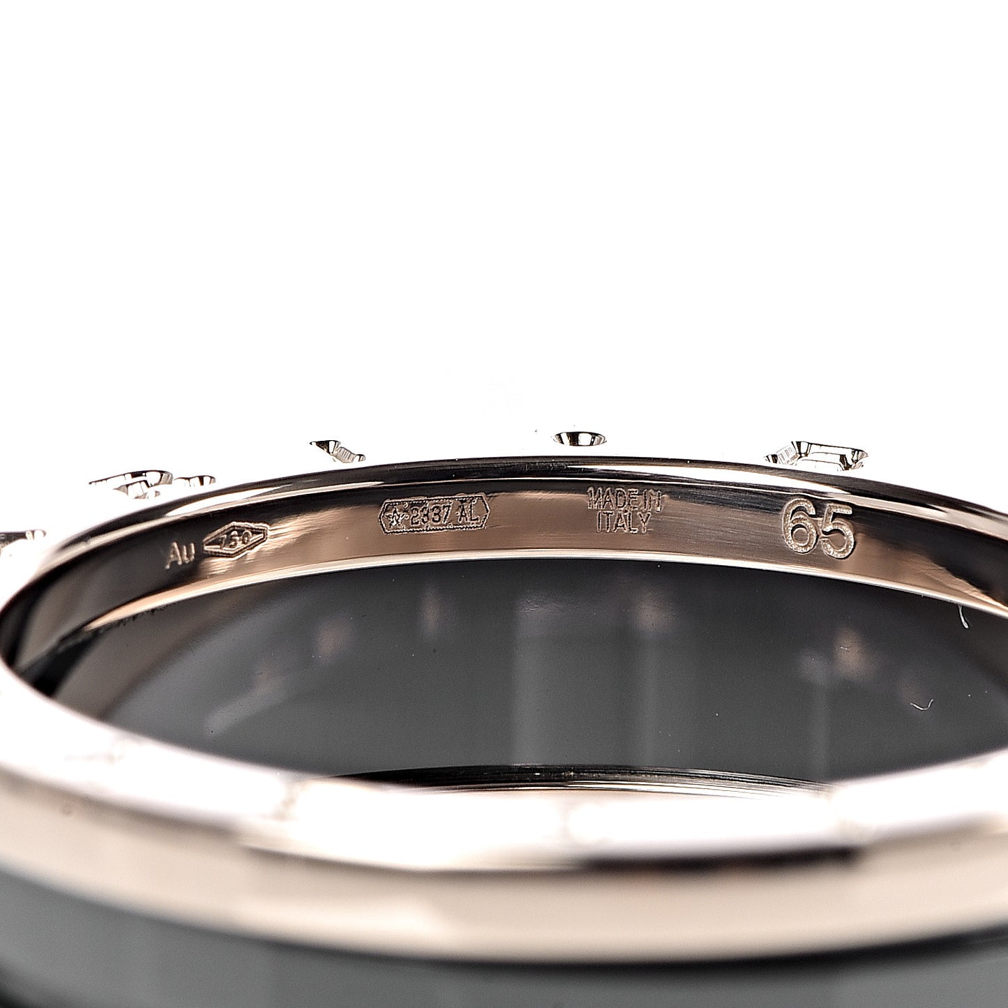 18K Rose Gold Black Ceramic B.Zero1 Two-Band Ring 65 11