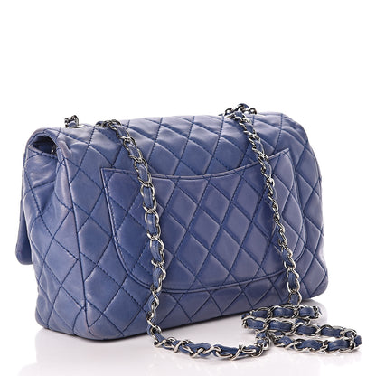 Chanel Lambskin Jumbo Single Flap Blue 3 of 12