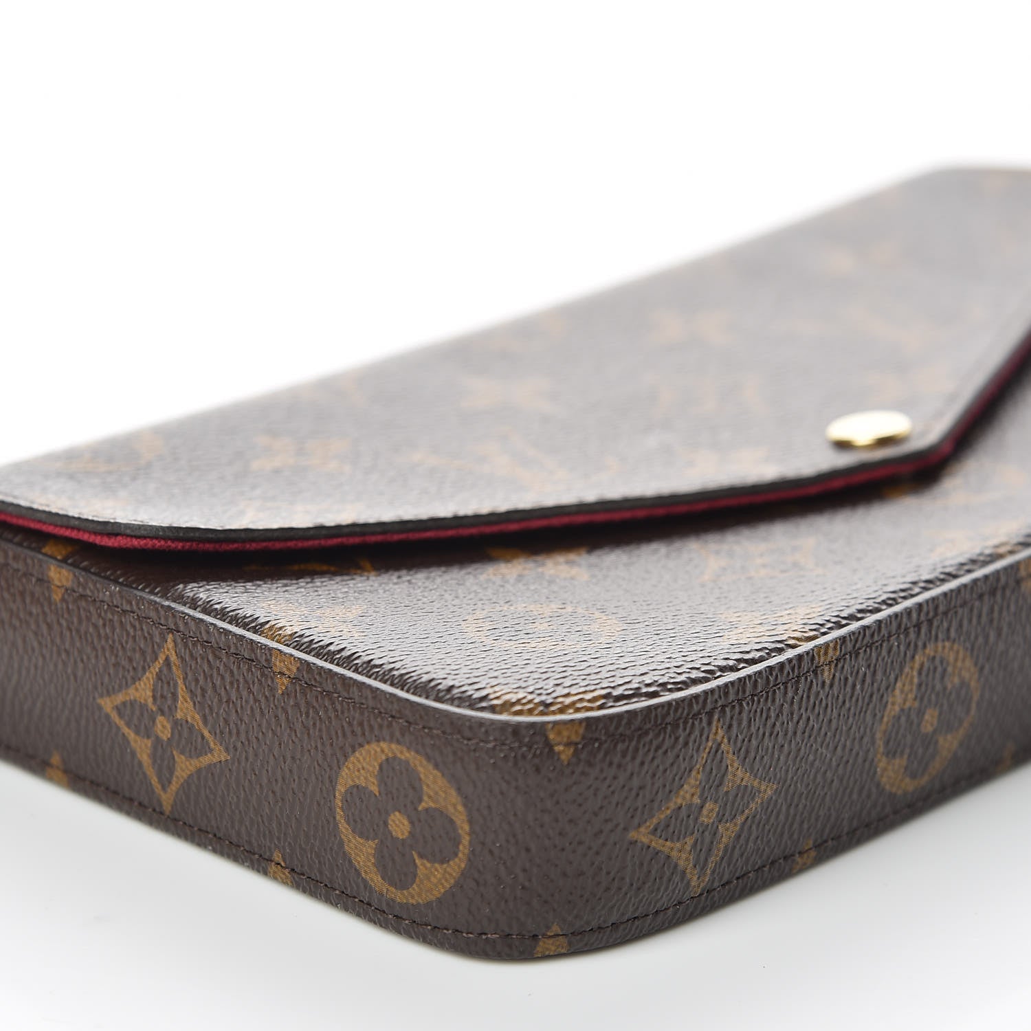 Louis Vuitton Monogram Pochette Felicie Chain Wallet Fuchsia 5 of 11