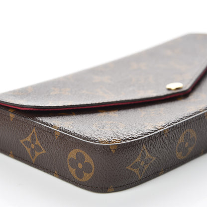 Louis Vuitton Monogram Pochette Felicie Chain Wallet Fuchsia 5 of 11
