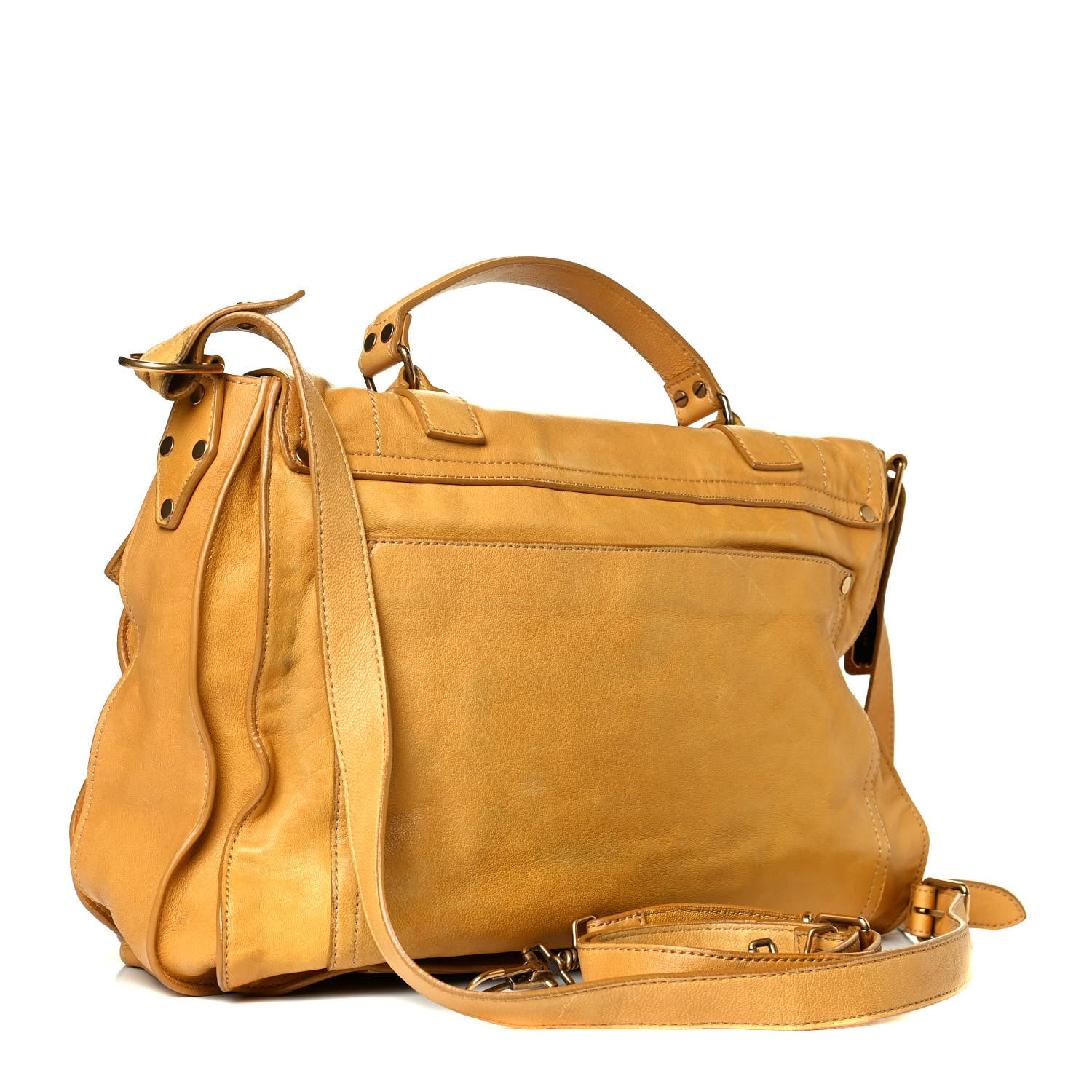 Proenza Schouler Lambskin Large PS1 Satchel Mustard 2 of 8