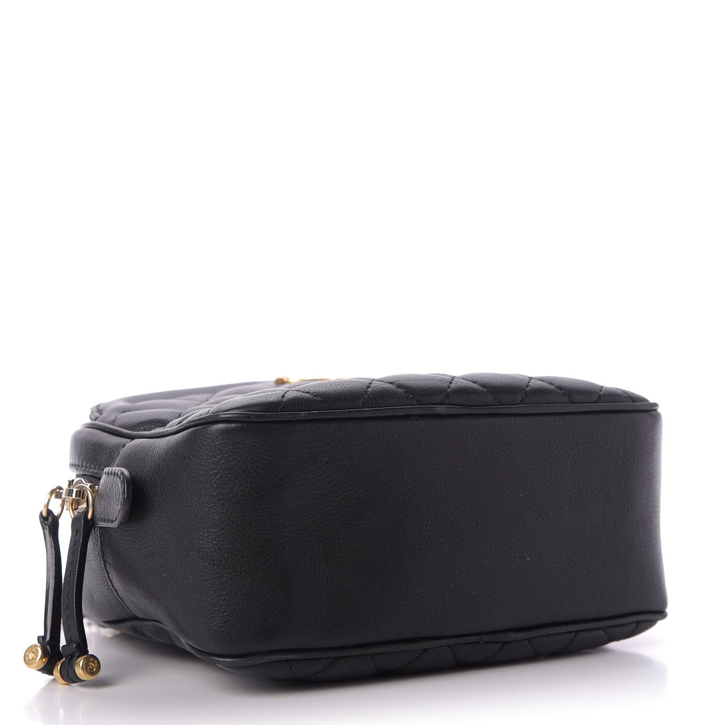 Calfskin Quilted CC Small Vanity Case Black