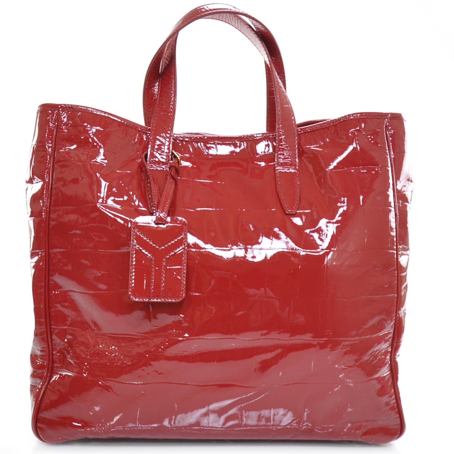 Patent Croc Raspail Tote Red