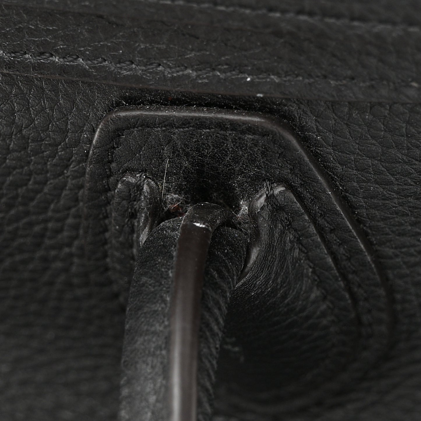 Drummed Calfskin Nano Luggage Black