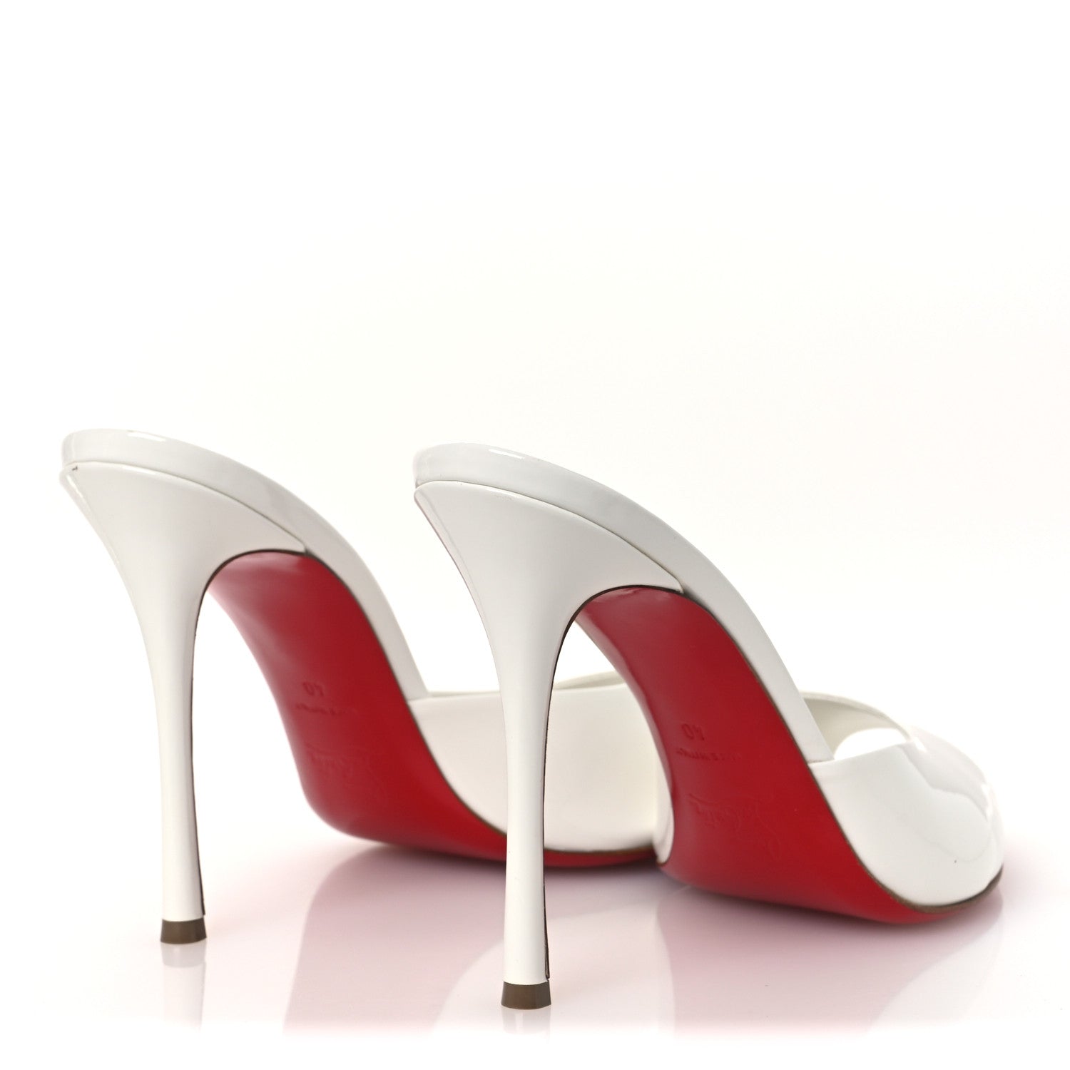 Christian Louboutin Patent Me Dolly 100 Sandals 40 White 5 of 13