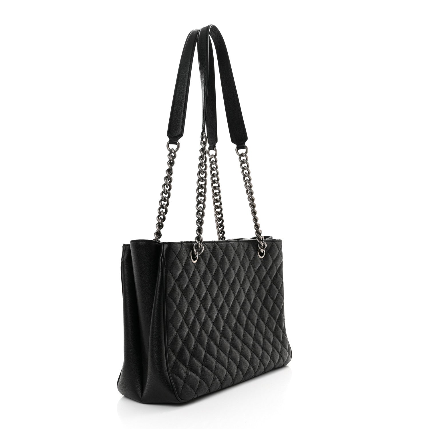 Chanel Caviar Quilted Medium Rock In Rome Tote Black 2 of 9