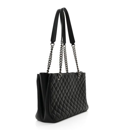 Chanel Caviar Quilted Medium Rock In Rome Tote Black 2 of 9