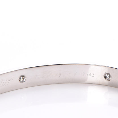 Cartier 18K White Gold 6 Diamond LOVE Bracelet 16 5 of 6
