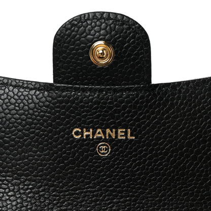 Chanel Caviar Quilted Flap Card Holder Wallet Black 7 of 9