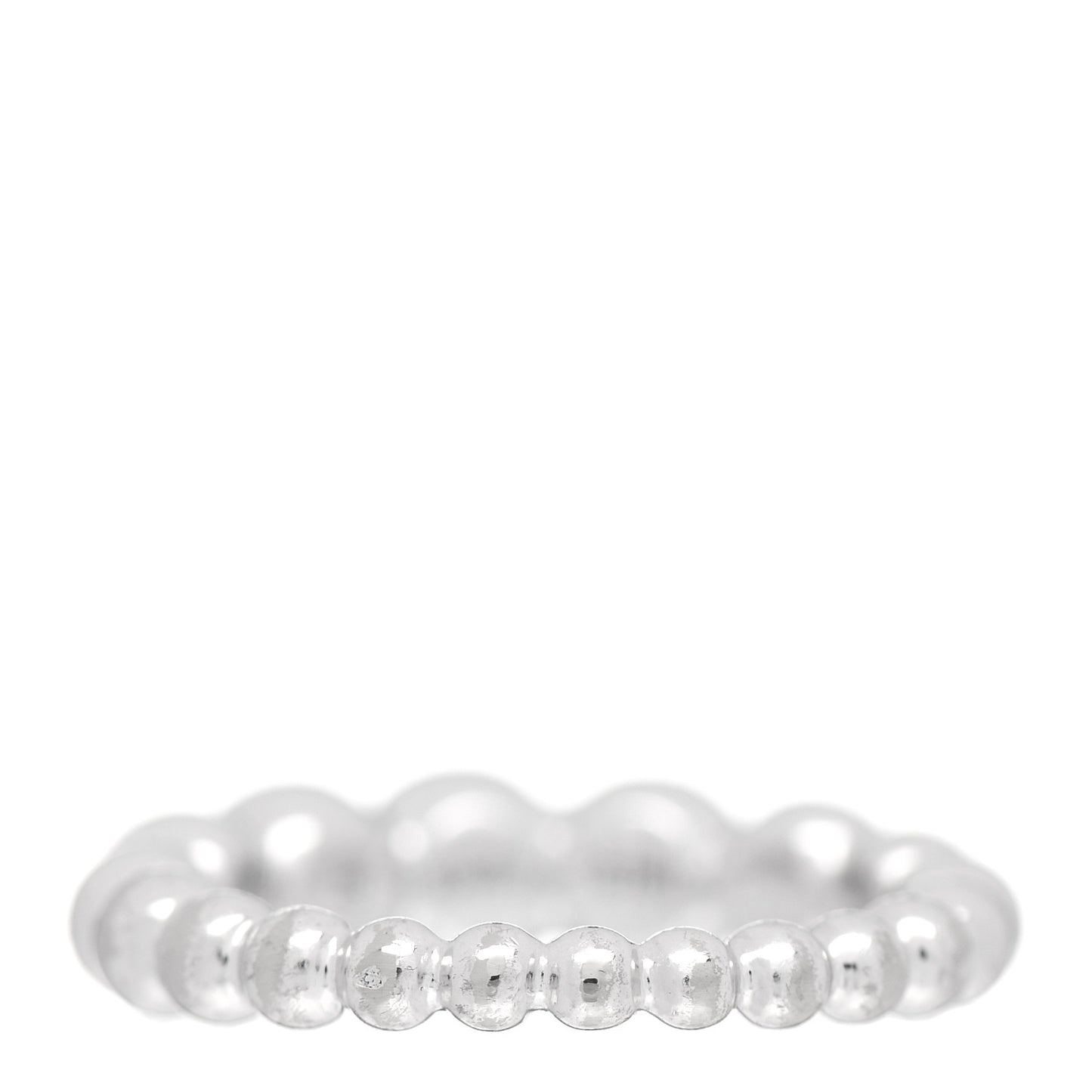 18K White Gold Perlee Pearls of Gold Variation Ring 50 5.25
