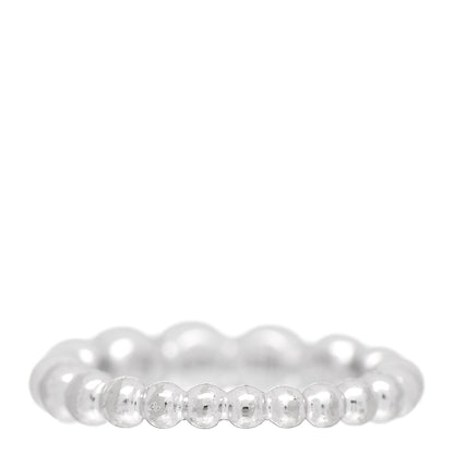 Van Cleef & Arpels 18K White Gold Perlee Pearls of Gold Variation Ring 50 5.25 4 of 6