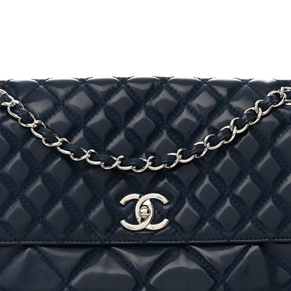 Chanel Vinyl Quilted In the Business Flap Bag Navy Blue 8 of 13