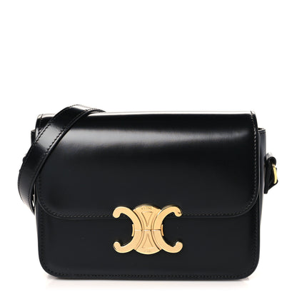 Celine Shiny Calfskin Teen Triomphe Black 1 of 9