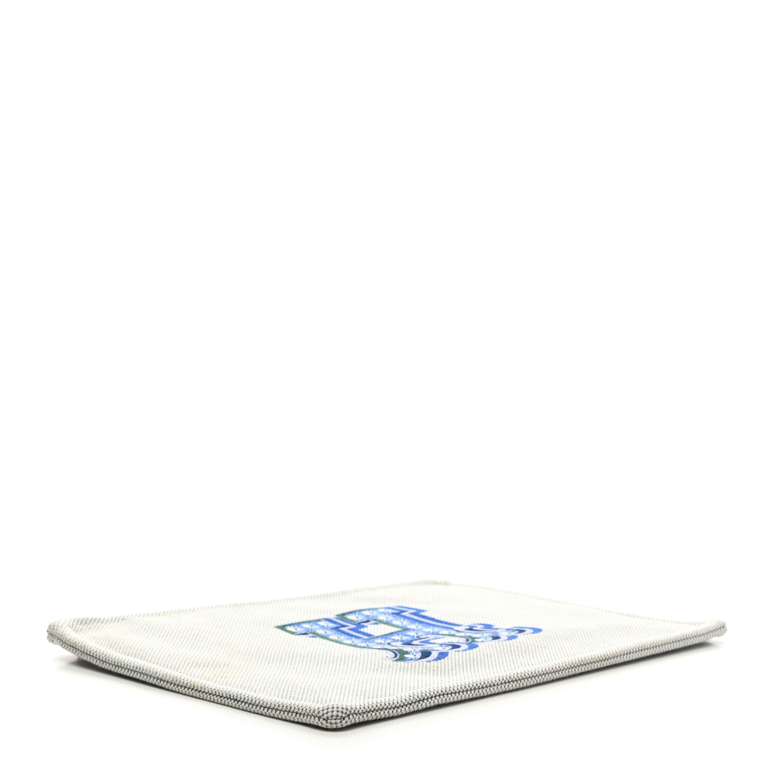 Hermes Toile H Electrique Flat Case Bleu Outremer Sapin 4 of 8