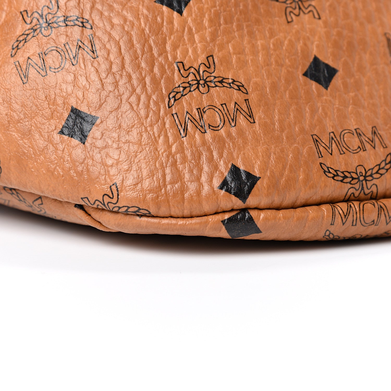 MCM Visetos Medium Stark Belt Bag Cognac 6 of 7